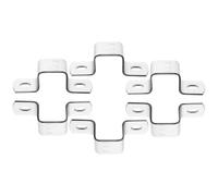 KOCKSHION 6pcs Heavy Duty Stainless Steel U Bracket Tube Clamps for Square Tubing Pipe Strap Clips for Water Firefighting Heating Systems Easy Installation with Strong Load-Bearing Capacity