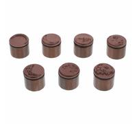 KOCKSHION 7pcs Wooden Moon Phase Stamp for DIY Scrapbooking and Handbook Decoration and Wood Material Clear Imprint Texture for Craft Cards and Envelopes