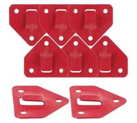 KOCKSHION 8 Pcs Fire Extinguisher Stand Wall Holder Heavy Duty Iron Bracket for Fire Extinguisher with Simple to Install Unique Shape and Special Design for Home Wall Use in Red