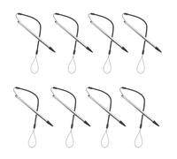 KOCKSHION 8pcs Fine Point Stylus Pens for Touch Screens with Comfortable Grip and Spring Lanyard, Compatible with Resistive Screens and Tablets, for Museum Kiosk and Retail Checkout Use