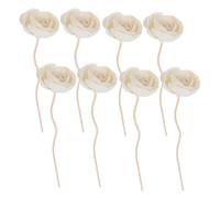 KOCKSHION 8pcs Rattan Flower Diffuser Sticks with Dried Flowers, Natural Aroma Reed Diffuser Accessories for Home Fragrance and Aromatherapy Decoration