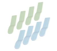 KOCKSHION 8pcs Toilet Seat Lid Lifters with Strong Adhesive Stickers Convenient Toilet Use Handles for Home Bathroom Hygienic Design for Elderly Green and Blue