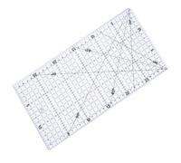 KOCKSHION Acrylic Ruler for Sewing with Accurate Scale and High Toughness, 15x30cm Square Ruler for Cutting Squares and Garment Making, Thin Lines for Precise Measurement