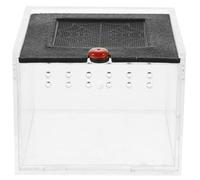 KOCKSHION Acrylic Spider Enclosure Viewing Panel and All-round Ventilation Design, Insect Habitat Feed Box for Geckos and Reptile Animals, Suitable for Pet Spider Storage and Breeding