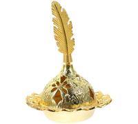 KOCKSHION Arabian Incense Burner Decorative Aroma Burner Lightweight Alloy Incense Holder with Creative Middle East Design, Portable Golden Home Fragrance Ornament for Study and Bedroom
