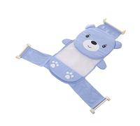 KOCKSHION Baby Bather Foldable Mesh Bath Seat Support Net for Infant and Toddler Blue Strap Holding Baby Bathroom Bather Comfortable Bathing Aid for Newborns