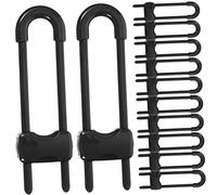 KOCKSHION Baby Proofing Cabinet Locks U-Shaped Child Safety Latches 12pcs Easy for Adults to Open in Black Abs Material, No Damage to Furniture for Drawers and Windows