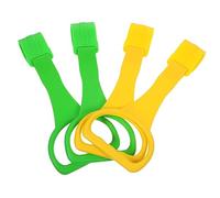 KOCKSHION Baby Stand up Pull Rings and Crib Accessories for Infant Development, Nursery Hand Rings for Learning to Walk, 4pcs Set Yellow and Green Plastic Pullup Toys for Babies Random Style