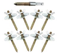 KOCKSHION Bird Cage Perch Fixing Screw Kit with Metal Gaskets Lightweight Portable Hamster Springboard Fix Parts for Bird Cage Accessories