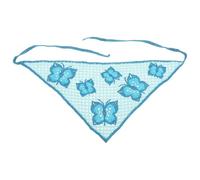 KOCKSHION Blue Crochet Headband for Women with Butterfly Pattern, Comfortable Cotton Material, Decorative and Bohemian Style Hairband for Daily Use and Everyday Wear