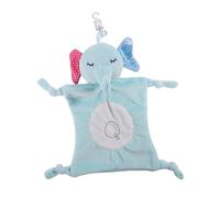 KOCKSHION Blue Elephant Pattern Baby Soothing Towel Soft Plush Comforter Pp Cotton Filling, Gentle Touch and Attractive Design for Boys and Girls, Nursery Sleep Soother Toy