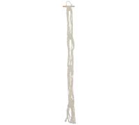 KOCKSHION Bohemia Style Macrame Hat Rack Lanyard 3-tier Wall Hanging Hat Holder Beige Cotton Rope and Wood for Home Storage