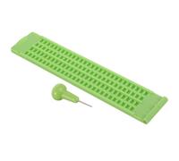 KOCKSHION Braille Set Writing Plate Portable 4 Lines with Plastic Structure 28 Cells Simple Board Stylus and Blind Use Users for Learning and Daily