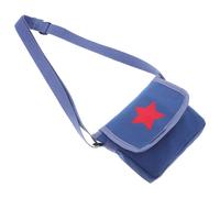 KOCKSHION Canvas School Bag Crossbody with Star Print, Adjustable Retro Messenger Backpack for Boys and, Portable Sling Bag for Daily Activities and School
