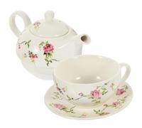 KOCKSHION Ceramic Antique 350ml Set Cup and Tea 480ml Teapot with Pot Practical Sturdy Style Tea Accessories for Travel and Picnic