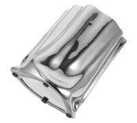 KOCKSHION Ceramic Crinkle Vase Silver Small 17cm Decorative Flower Arrangement Container Nordic Style Home and Dining Table Décor