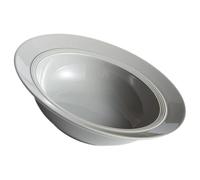KOCKSHION Ceramic Pasta Plate Deep Serving Bowl Nordic Style Creative Western Salad Dish Light Grey Porcelain Kitchen Dinnerware Suitable for Pasta and Appetizers