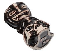 KOCKSHION Ceramic Skull Tiki Mug for Party with 450ml Capacity, Decorative and Excellent Stability, Unique Black Skull-Shaped Cocktail Cup for Bar and Party Use