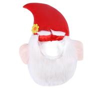 KOCKSHION Christmas Pet Hat for Dogs and Cats, Red M Size Whisker Headband Costume, Holiday Cosplay Accessory for Festive Dress