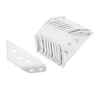 KOCKSHION Corner Brace Brackets Multi-Functional Corner Connector Stainless Steel 20pcs White with Wear Resistance and Secure Stable Connection for Furniture and Cabinets for Home