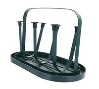 KOCKSHION Creative Cup Holder Drying Rack with Tray Wrought Upside Down Cup Storage Organizer Space Saving Kitchen Accessory Modern Design for Neat Clean Countertops for Home Use
