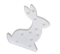 KOCKSHION Creative Rabbit Shaped LED Night Light for Christmas and Celebration Occasions, Eye-catching White Plastic Night Lamp that Stands Stably on Desktop Or Shelf, for Bedroom Or Nursery