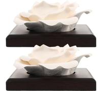 KOCKSHION Diffuser Essential Corners Design round Fragrance Shaped, Rose 2pcs Ceramic Flower for Oils with to Fresh the and Unique Black Air, Suitable for Living Room Office