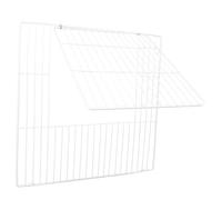 KOCKSHION DIY Medium White Wire Mesh Pet Cage Door 35X35Cm with Encrypted Flip Gate for Indoor Dog, Cat, Rabbit Playpen Fence, Iron Pet Wire Door Panel for Assembled Animal Enclosure