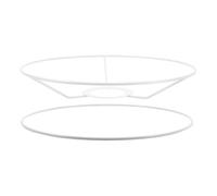 KOCKSHION DIY Round Metal Lamp Shade Frame E27 Socket Wire Support 20Cm Diameter for Floor Lamps and Chandeliers