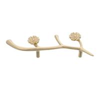 KOCKSHION Drawer Accents Branch Design Installation and Floral Delicate Easy Elegant Gold Brass Pull Handle with Antler-Shaped Comfortable Grip for Cabinets and Closet Doors