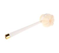 KOCKSHION Dual-Sided Back Shower Brush with Long Handle for Strong Cleaning Power and Skin Health Improvement, White Bath Body Brush Made of Sturdy Pp, Pe, and Nylon Materials for Effective