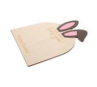 KOCKSHION Easter Bunny Ornaments Wooden Footprint Kit for First Easter Nursery Decor DIY Handprint Keepsake Plaque