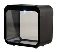 KOCKSHION Ecological Landscape Box Fish Tank with Color Changing Light Small Black Aquarium for Desktop and Betta Fish