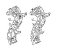 KOCKSHION Elegant Music Note Brooch Pin Secure Grip on Hats with Sparkling Rhinestones 2pcs Lightweight Zinc Alloy Corsage Brooch for Women, for Formal Occasions and Art Exhibitions