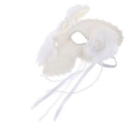KOCKSHION Elegant White Lace Venetian Full Face with Comfortable Touch, Intricate Details, and Unique Design for Mardi Gras and Halloween Party Favor