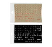 KOCKSHION English Keyboard Stickers Protects against Wear and Fade 2 Sheets Pvc Material for Computer and Laptop Keyboards Suitable for Desktops and Laptops