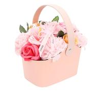 KOCKSHION Floral Scented Soap Bouquet in Box for Bath Unique Soap Flower Basket as Birthday Gifts for Women Wedding Anniversary Gifts for Teens