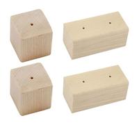 KOCKSHION Flower Polishing Stand and Nail 4pcs Wooden Baking Flower Decorating Base with Comfortable Hand Feeling Fine Synthetic Material for Cake