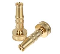KOCKSHION Garden Hose Nozzle with Adjustable Spray Hose Nozzle Heavy Duty Copper 2pcs Easy to Install with Smooth Surface, Sturdy High Pressure for Outdoor Gardening and Car Washing