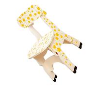 KOCKSHION Giraffe Wooden Back Chair for Adorable Stool for Learning Playroom Sturdy Solid for Room Dining Area