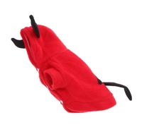 KOCKSHION Halloween Plush Red Stereoscopic Devil Dog Clothes Puppy Costume Comfortable and Easy to Put on Pet Party Outfit for Outdoor Activities and Photo Taking