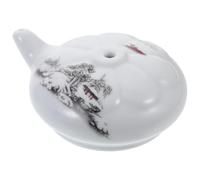 KOCKSHION Hand-painted Ceramic Ink Water Container, Calligraphy Water Dropper with Plum Blossom Design, Porcelain Painting Accessory for Chinese Brush Writing and Desktop Art Supplies