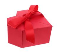 KOCKSHION Heart Shaped Box with Lid Romantic Decorative Present Box for Valentine's Day Weddings Bridal Showers Anniversaries and Birthday Parties Red Color with Unique Ribbon Design