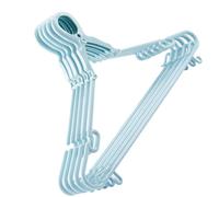 KOCKSHION Heavy Duty and 5pcs Windproof Design Plastic Clothes Hangers with Clamp Structure Small Clips Multi-purpose Wardrobe Storage for Outdoor Use on Clothesline Pole,