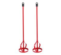 KOCKSHION Heavy Duty Paint Stirrer and Mixing in Buckets for Home Use and Mud 2pcs with High Carbon Steel Stirring Paddle for Mixing Paint, Mud, and Rubber Compound Sturdy Red Coating Mixer