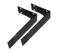 KOCKSHION Heavy Duty Triangle Shelf Brackets 2pcs Wall Mounted Iron Corner Brackets with User-Friendly Installation for Floating Shelves and Tv Cabinets Black