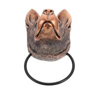 KOCKSHION Heavy Duty Wolf Dog Head Door Knocker with Animal Design Smooth Polished Wall Decor Sculpture for Home Hotel and Public Spaces Easy to Install Artistic Entrance Accent