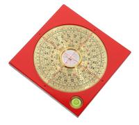 KOCKSHION High-precision Chinese Feng Shui Luo Pan Compass with Traditional Taoist Markings Retro Desktop Ornament for Camping Hiking Home Decor and Feng Shui Orientation Random Color