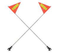 KOCKSHION High Visibility Golf Cart Flag Holder Polyester Reflective Safety Stripe Stainless Steel Pole off Road Vehicle Golf Cart Use Scooter Ride