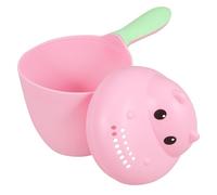 KOCKSHION Hippo Shaped Baby Shampoo Rinse Cup Toddler Bath Rinser Soft Plastic Water Scoop for Newborn Hair Washing and Eye Protection Bathing Supplies